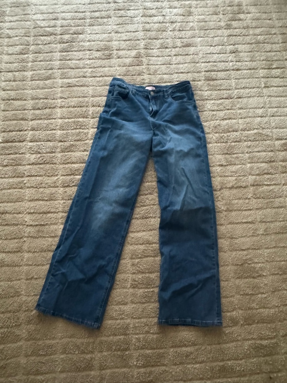 Pink Lily Women's Wide-Leg Jeans in Blue Denim